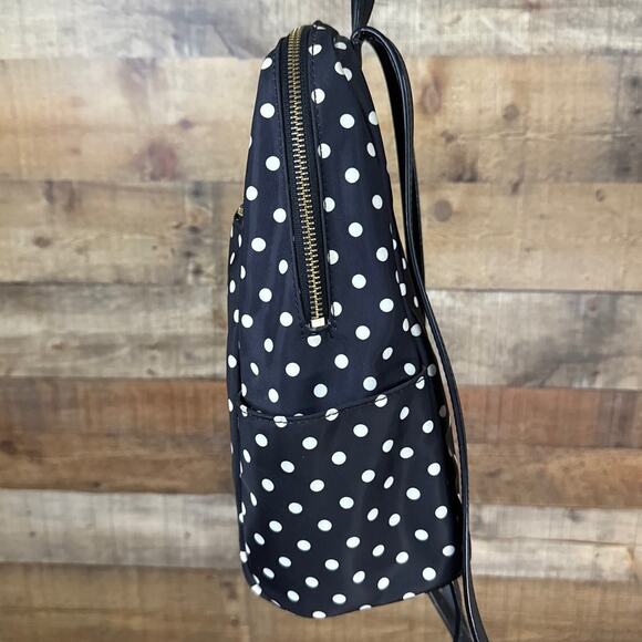 Kate Spade Hilo Blake Avenue Nylon Mini Backpack Purse Diamond Dot Black White main image 10